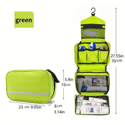 Compact Hanging Toiletry Organiser – Travel Bathroom Storage Bag
