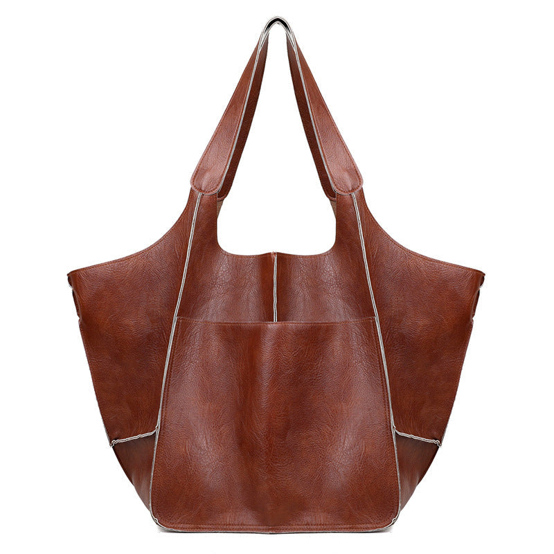 Oversized Leather Weekender Bag | Stylish Travel Handbag with Versatile Carry Options