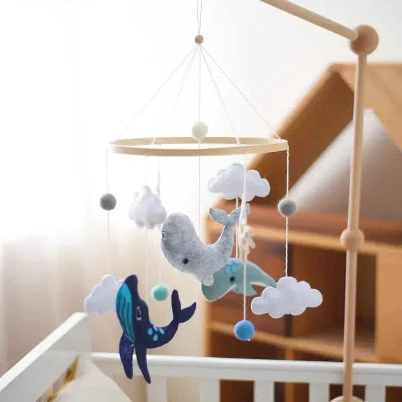 SkyWhirl –  Soothing Wooden Baby Mobile Without Battery | for Baby