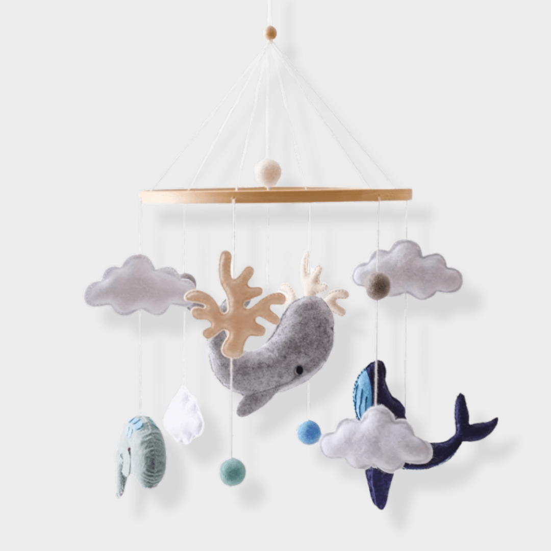 SkyWhirl –  Soothing Wooden Baby Mobile Without Battery | for Baby
