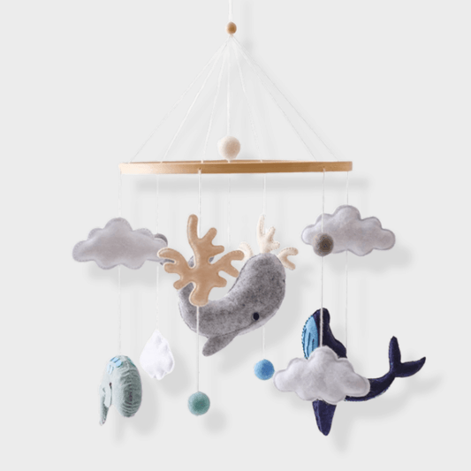 SkyWhirl –  Soothing Wooden Baby Mobile Without Battery | for Baby