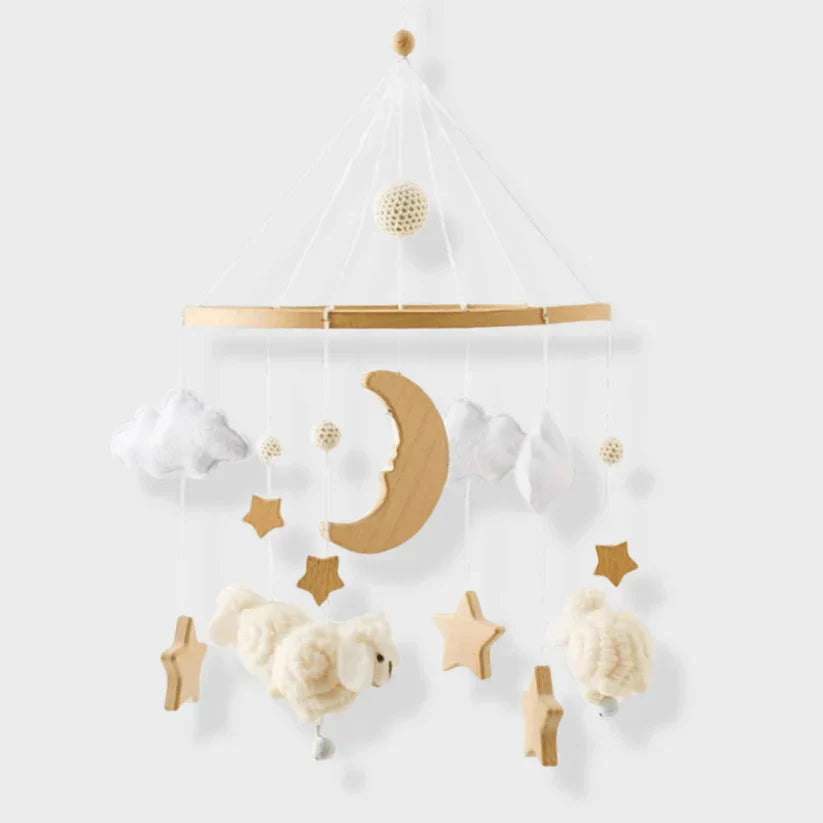 SkyWhirl –  Soothing Wooden Baby Mobile Without Battery | for Baby