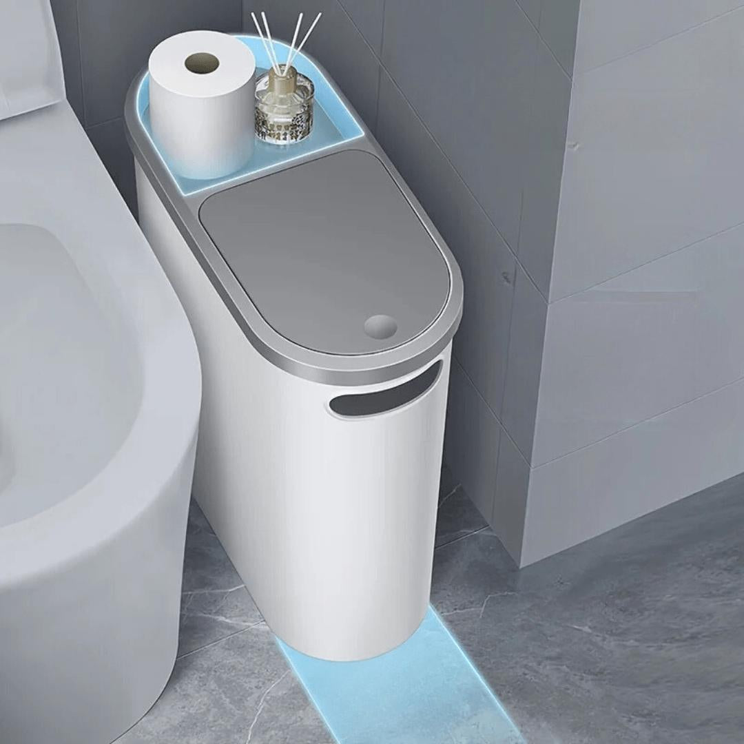 10L Large Capacity Silent Plastic Bathroom Bin | Space-Saving Design, Stylish Household Waste Bin