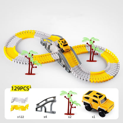 SpeedFlex Track – Flexible Glow-in-the-Dark Racing Track with LED Cars