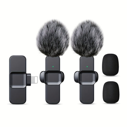 Wireless Lavalier Microphone for Smartphone & Laptop – Clip-On Mic for Vlogging, Streaming & Interviews