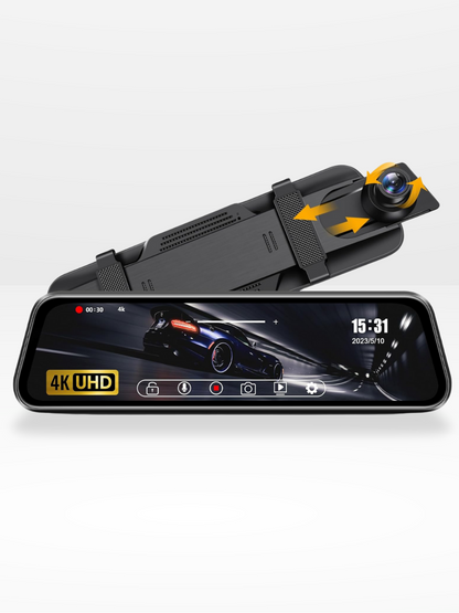 Rearview Mirror Dash Cam 4K Front & Rear | CarPlay & Smart Driving Assistant