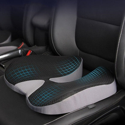 Ergonomic Memory Foam Car Seat Cushion – Tailbone & Sciatica Support Pillow