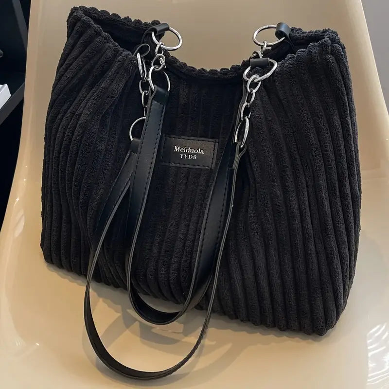 Camillia – Corduroy Tote Bag for Women with Spacious Interior & Organised Pockets