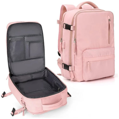 Women's Large Travel Backpack – Waterproof Hiking Rucksack | Anti-Theft & USB Charging