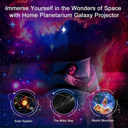 Celestial Dreams: 360° Planetarium Galaxy Projector -  Full-room Coverage