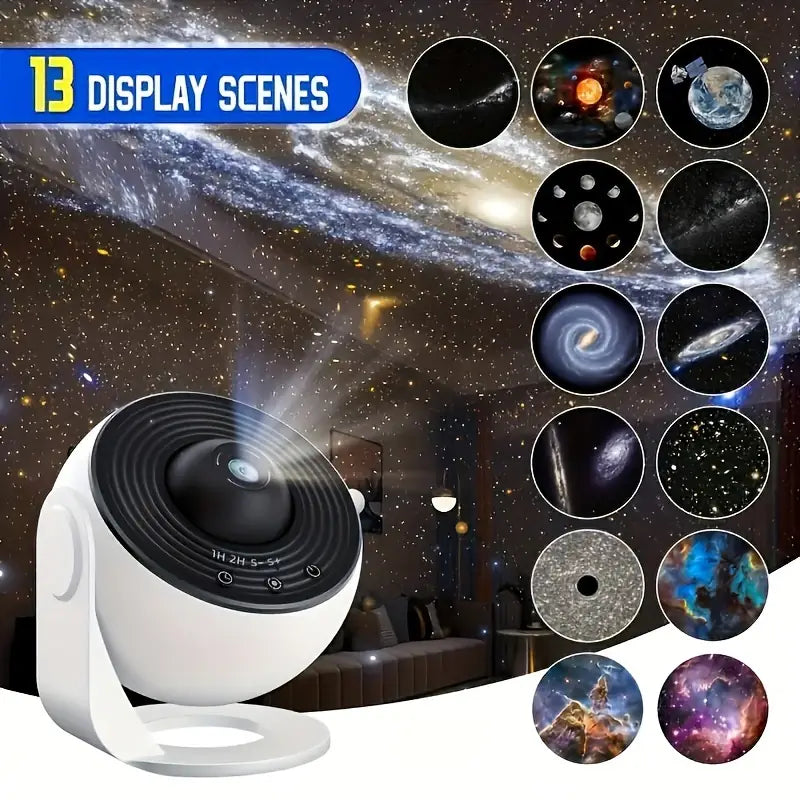 Celestial Dreams: 360° Planetarium Galaxy Projector -  Full-room Coverage