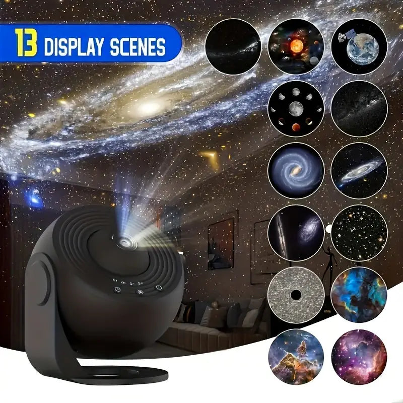 Celestial Dreams: 360° Planetarium Galaxy Projector -  Full-room Coverage
