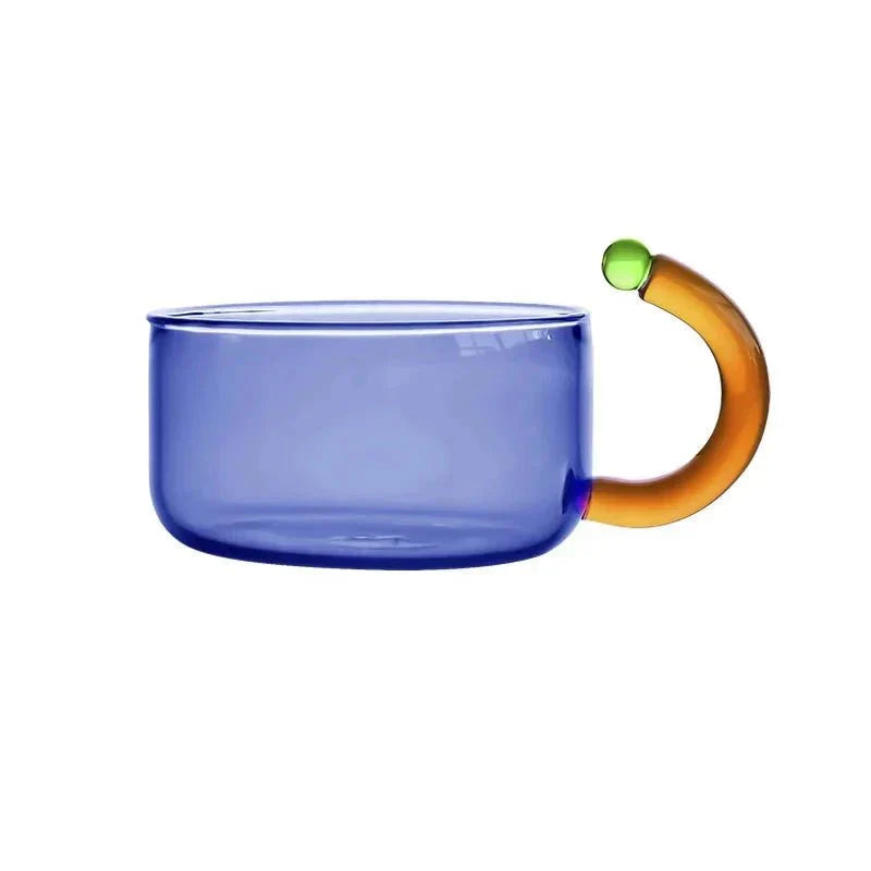 Colorful Glass Teapot Set with Contrast Accents – Heat Resistant & Stylish