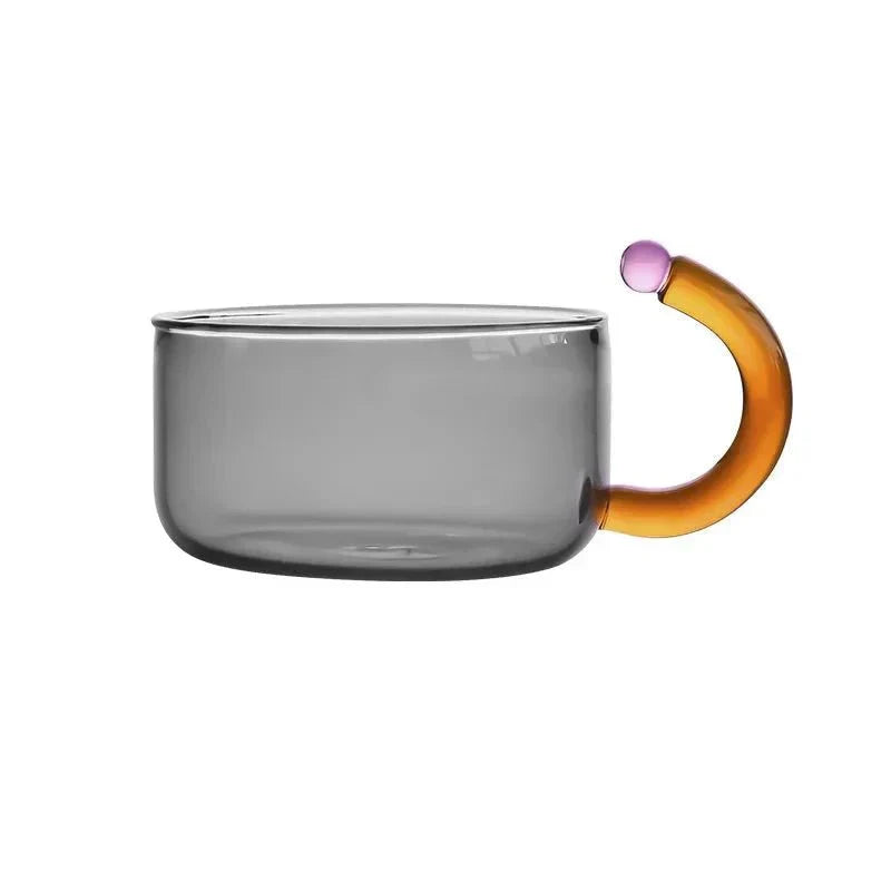 Colorful Glass Teapot Set with Contrast Accents – Heat Resistant & Stylish