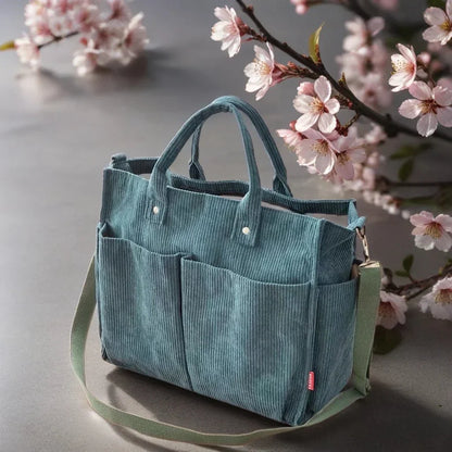 CordoTote – Classic Corduroy Shoulder Bag for Everyday Use