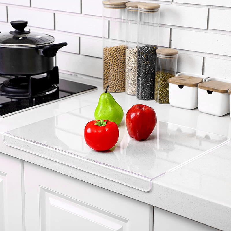 GreenCuisine Transparent Cutting Board with Anti-Slip Grip – Modern Acrylic Chopping Board 40x30cm