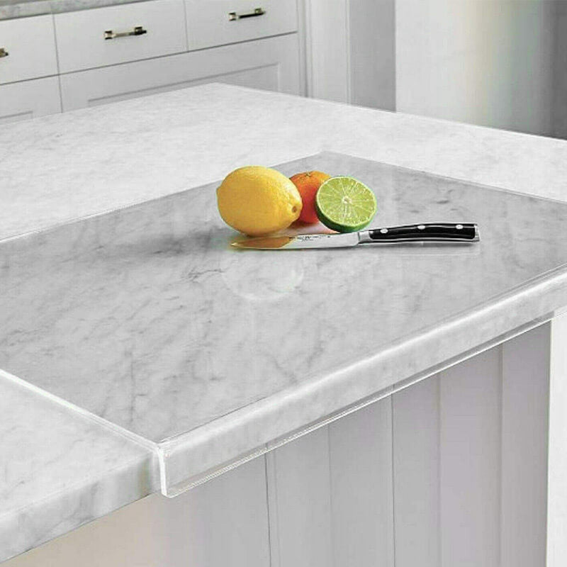 GreenCuisine Transparent Cutting Board with Anti-Slip Grip – Modern Acrylic Chopping Board 40x30cm