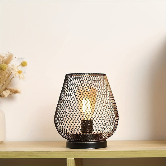 AuroraMesh Table Lamp Set – Industrial Style with Warm Ambient Lighting