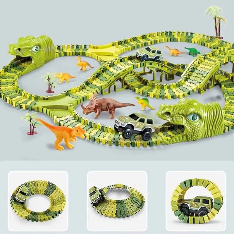 SpeedFlex Track – Flexible Glow-in-the-Dark Racing Track with LED Cars
