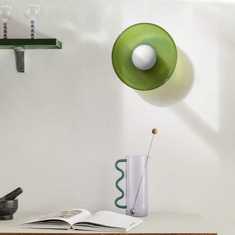 Modern Round Glass Ceiling Light – Elegant Flush Mount Fixture for Kitchen & Living Spaces