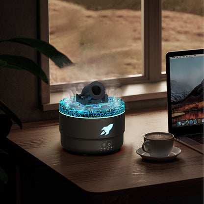 MistLava | Cannon Humidifier & Aroma Diffuser with Water Mist, Lava Effect & Night Light