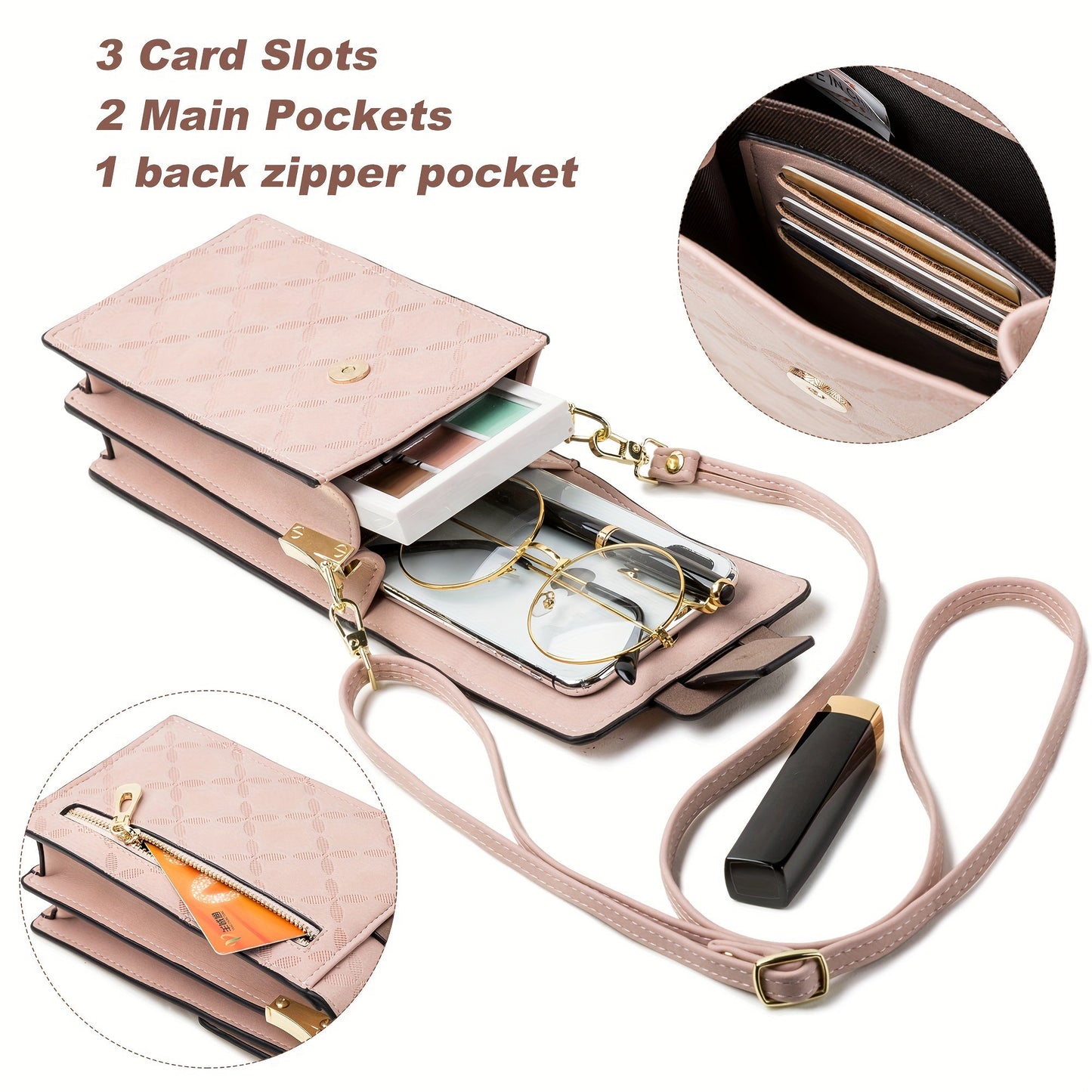 Lily Compact Anti-Theft Crossbody Bag – Lightweight & Secure Travel Shoulder Bag for Women