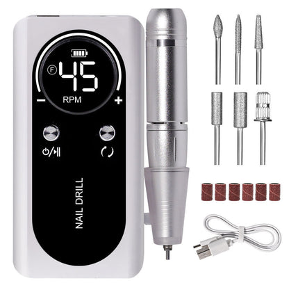 ProNail 45000RPM Electric Nail File – Portable Rechargeable E-File for Manicure & Acrylic Nails | Low Noise
