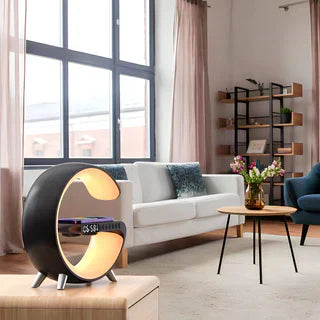 4-in-1 Smart Alarm Clock Mood Light Bluetooth Speaker Wireless Charger