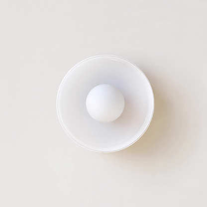 Modern Round Glass Ceiling Light – Elegant Flush Mount Fixture for Kitchen & Living Spaces