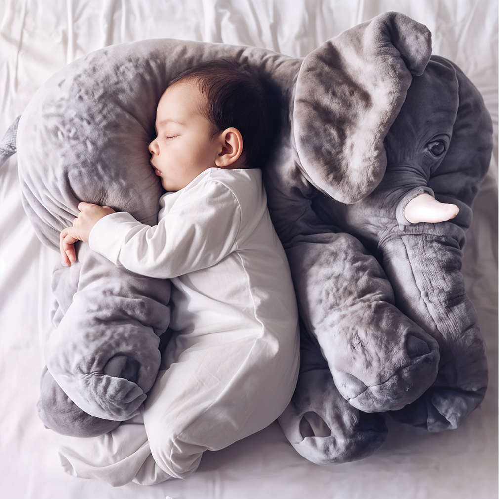 Plush Elephant Pillow – Ultra Soft & Comfortable Cuddle Cushion for Babies and Kids