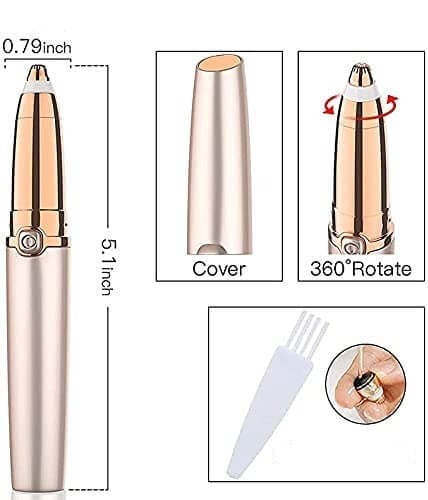 PrecisionBrow Electric Eyebrow Epilator – Painless Hair Remover for Flawless Brows