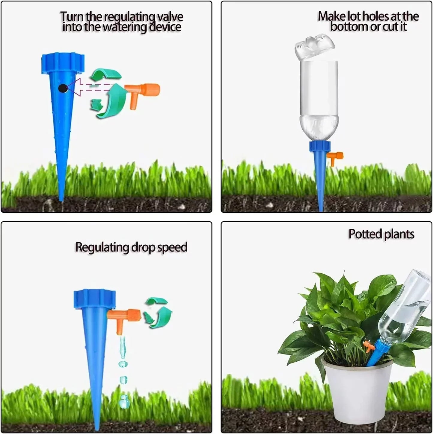 Automatic Self-Watering System for Plants – 10-Pack Adjustable Drip Irrigation Devices