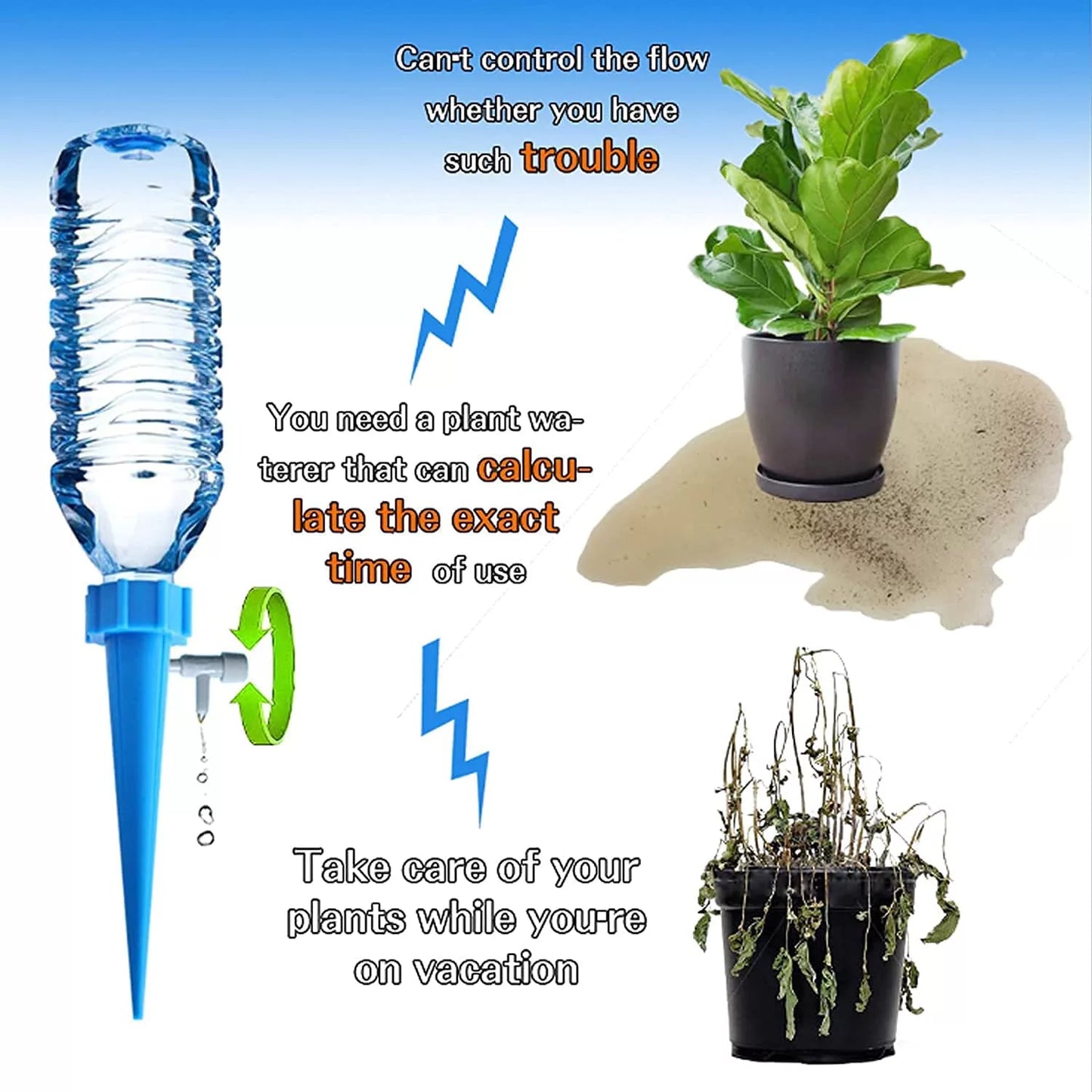 Automatic Self-Watering System for Plants – 10-Pack Adjustable Drip Irrigation Devices