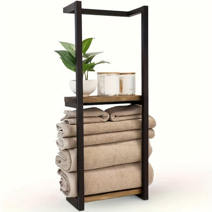 IronRack – Modern Wall-Mounted Towel Rack | Waterproof Metal Bathroom Shelf