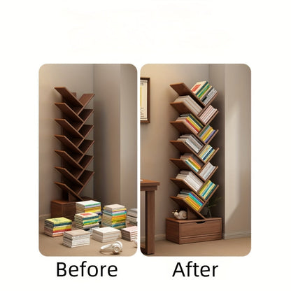 TreeShelf Vertical Bookcase – Stylish & Space-Saving Storage Solution