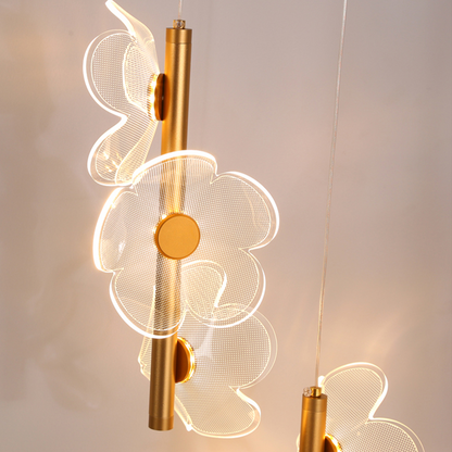 ChicFloret – Luxury Acrylic Flower LED Pendant Light | Elegant Hanging Lamp for Living Room & Bedroom Décor