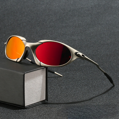 Men’s Sport Polarised Sunglasses – UV Protection with Lightweight Metal Frame