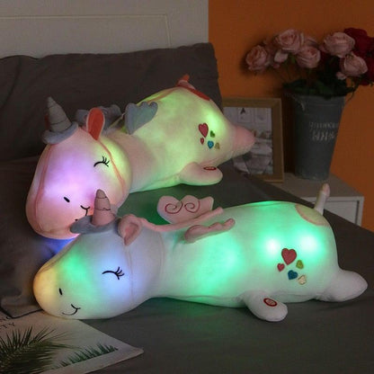 Glowing Light Unicorn – Soft Plush Night Companion Toy for Kids