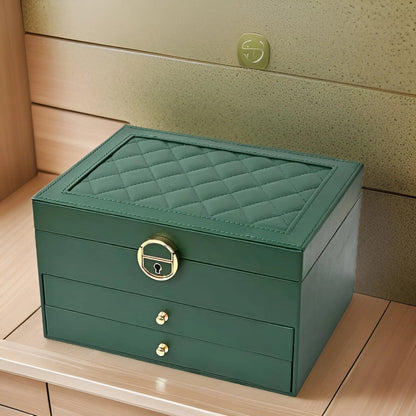 EleganceBox – Luxury Multi-Layer Jewellery Organiser in Premium PU Leather