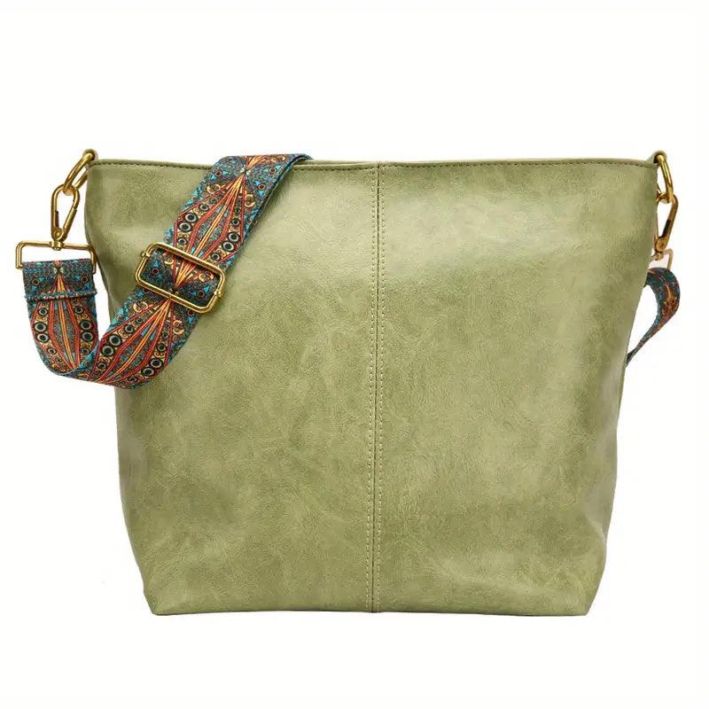Ivy Leather Shoulder Bag – Large Capacity Crossbody Handbag with Adjustable Strap