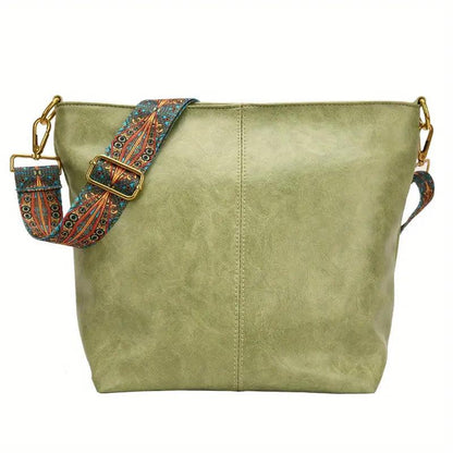 Ivy Leather Shoulder Bag – Large Capacity Crossbody Handbag with Adjustable Strap