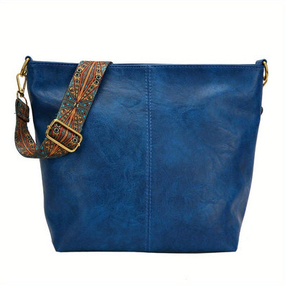 Ivy Leather Shoulder Bag – Large Capacity Crossbody Handbag with Adjustable Strap