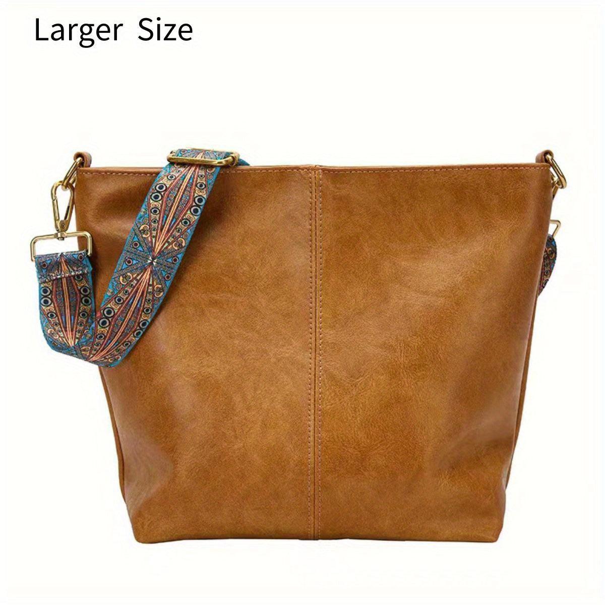 Ivy Leather Shoulder Bag – Large Capacity Crossbody Handbag with Adjustable Strap