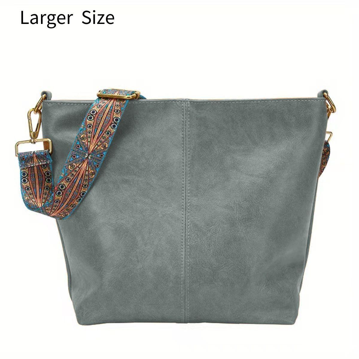 Ivy Leather Shoulder Bag – Large Capacity Crossbody Handbag with Adjustable Strap