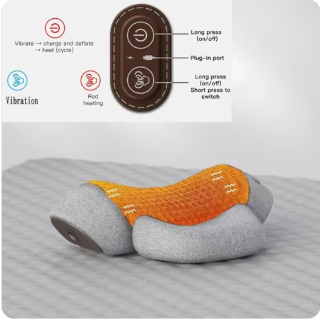 NeckEase Orthopedic Therapy Pillow – Memory Foam Neck & Spine Support for Pain Relief & Better Sleep