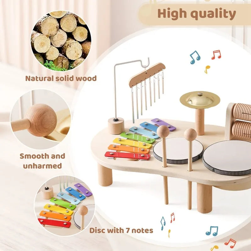 Wooden Music Station – Creative Musical Toy for Toddlers & Preschoolers