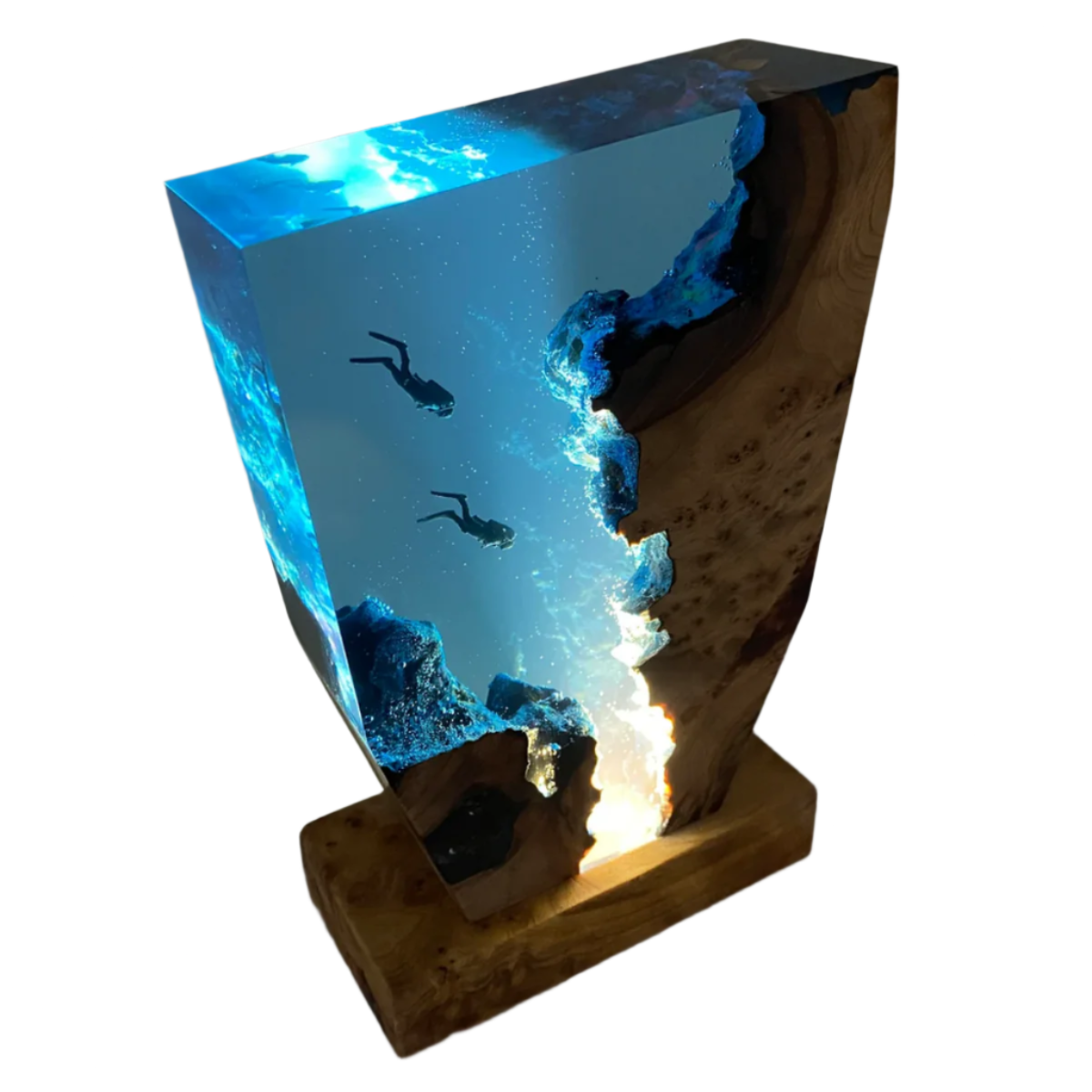 Lampada Subacqueo – Handmade Epoxy Ocean-Themed Decorative Lamp | Soft Night Light for Home & Nursery