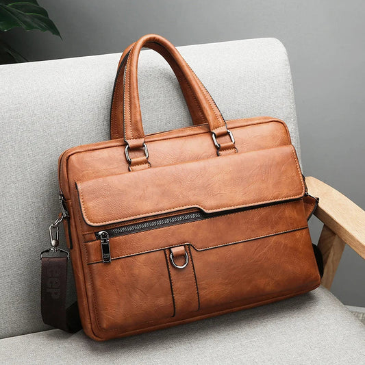 Benedicto – Stylish Genuine Leather Shoulder Bag for Men | Classic Crossbody Satchel for Daily Use