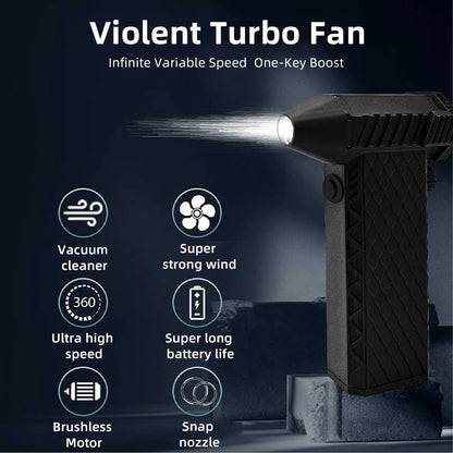 AirWhizz – Rechargeable High-Speed Air Blaster 2.0 with Adjustable Power and USB-C Fast Charging