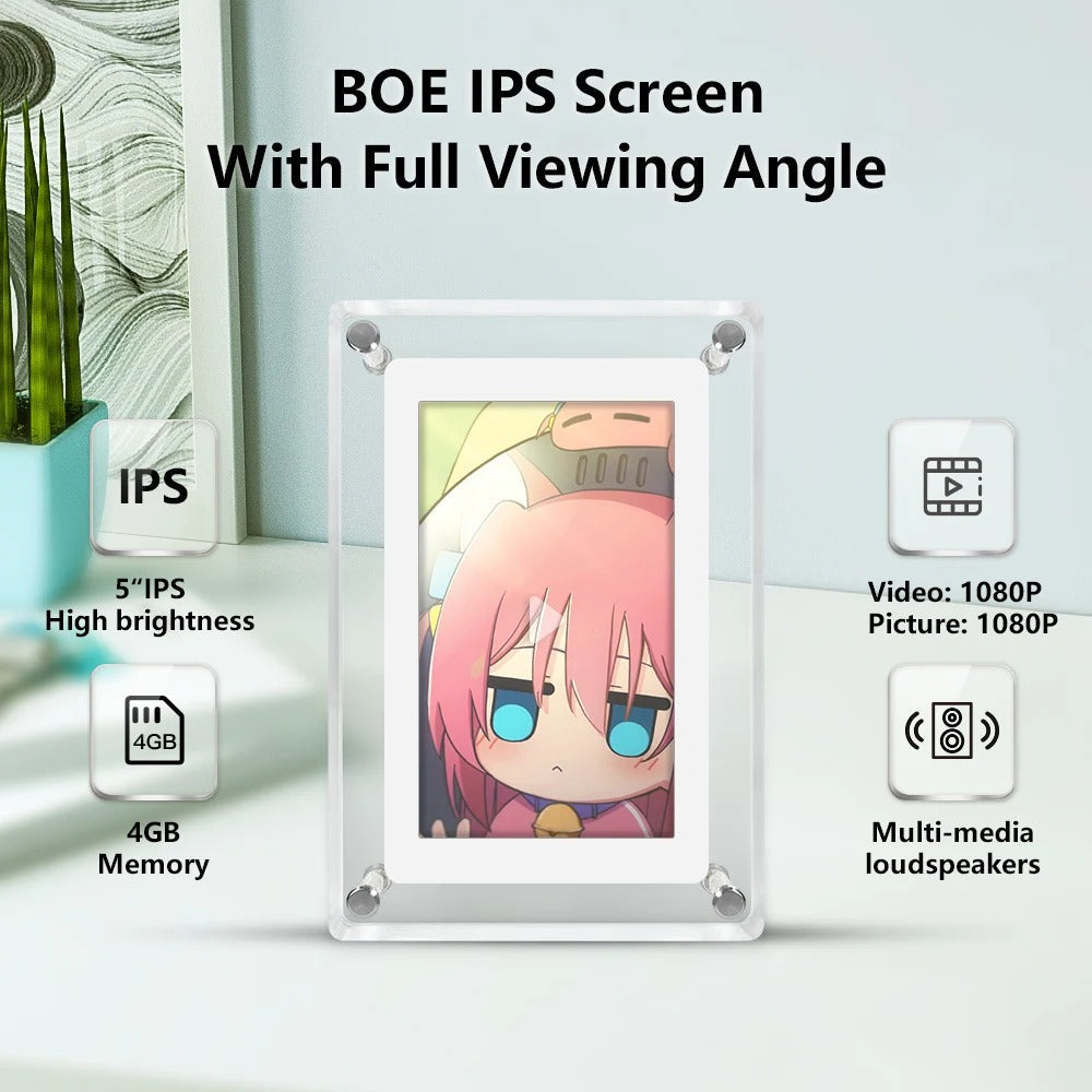 GlowFrame Digital Photo Frame – Display Photos, Videos & Audio Memories in HD